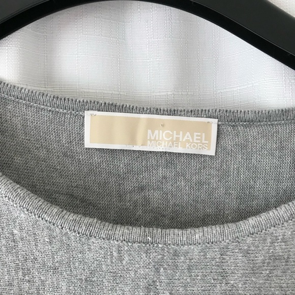 Micheal micheal kors gray long sleeve lightweight sweater size medium - Picture 5 of 10